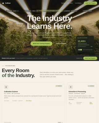 Cannabis Industry Education Website Template