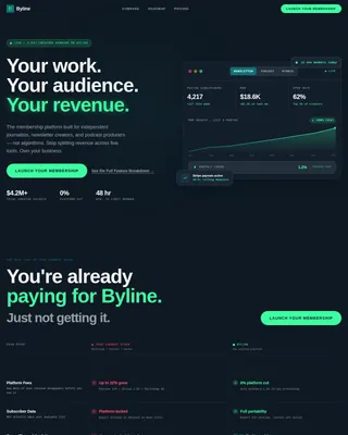Headline — Live Membership Dashboard Landing Page Template