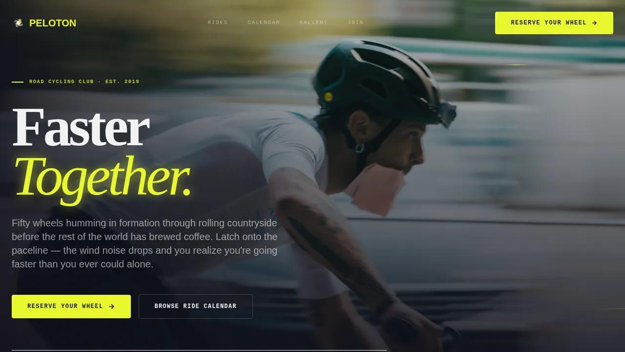 Dynamic Cycling Federation Landing Page Template
