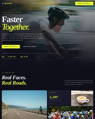 Velocity — Dynamic Cycling Federation Landing Page Template
