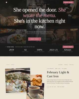 Canvas — Vibrant Female-Founded Bistro Landing Page Template