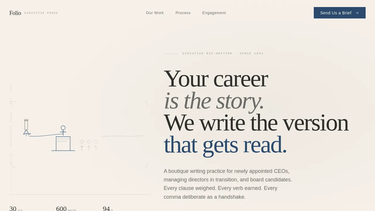 Executive & C-Suite Career Portfolio Website Template