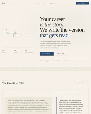 Executive & C-Suite Career Portfolio Website Template