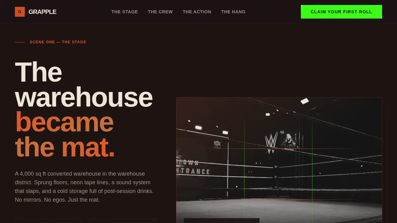 Immersive Wrestling Experience Landing Page Template