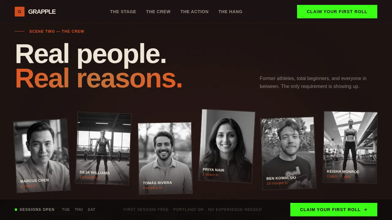 Immersive Wrestling Experience Landing Page Template