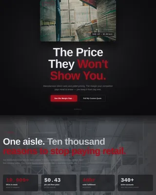 Source — Transparent Industrial Supplier Landing Page Template