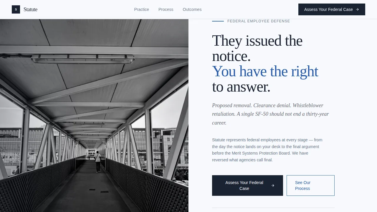 Trusted Government Legal Landing Page Template