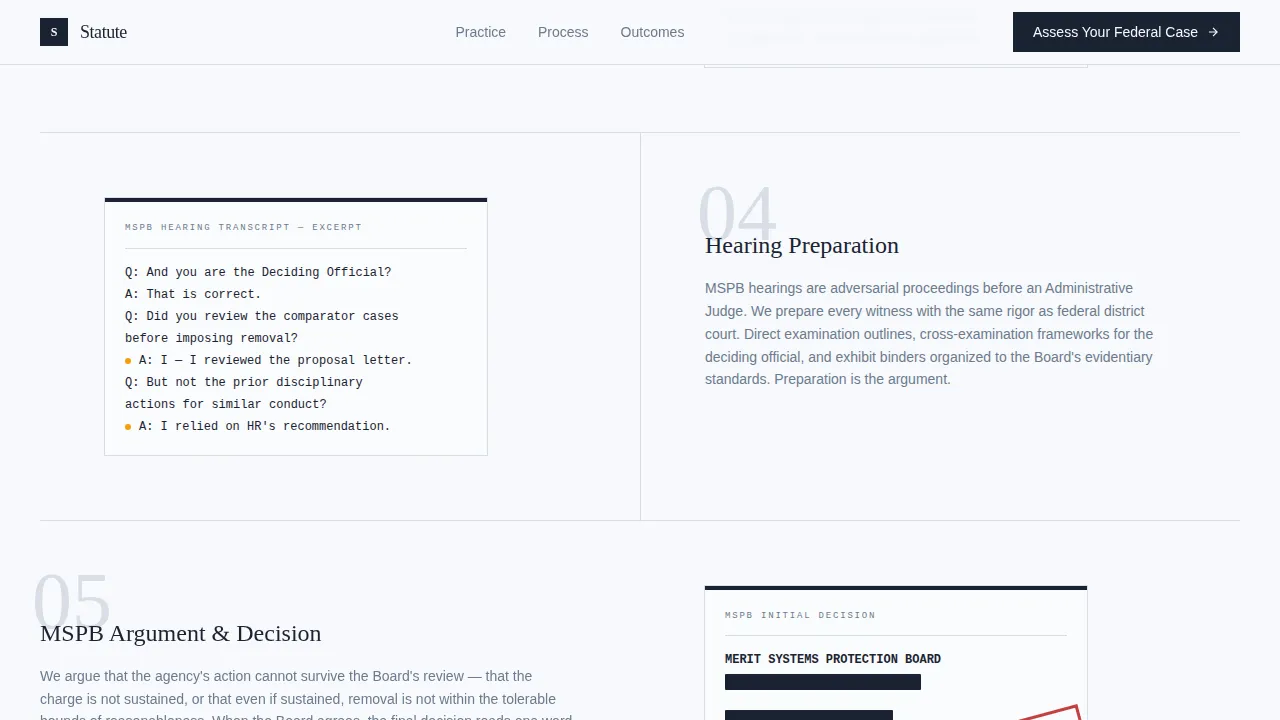Trusted Government Legal Landing Page Template