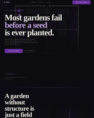 Plot — Bold Garden Design Landing Page Template
