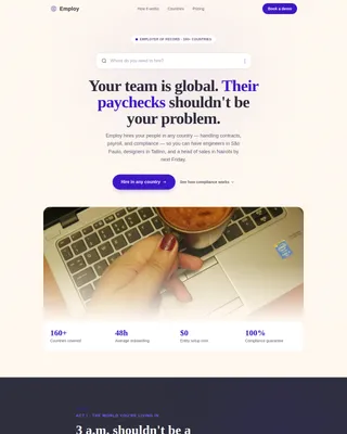 Global Hiring Compliance | Free Website Template | Rocket