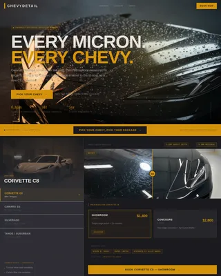 Chevy - Precision Ceramic Detailing Landing Page Template