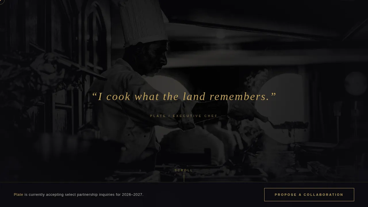 Chef Profile Portfolio Website Template