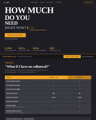 Capital — Instant Financing Marketplace Landing Page Template