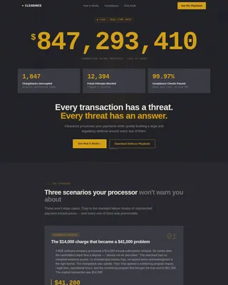 Fortress — Secure Payment Gateway Landing Page Template