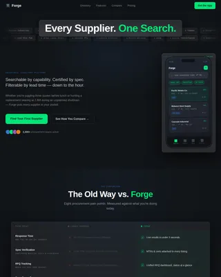 Industrial Supplier Marketplace Landing Page Template