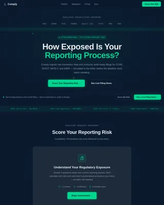 Navigate — Intelligent Regulatory Hub Landing Page Template