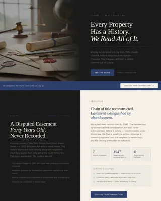 Advocate — Authoritative Property Law Landing Page Template