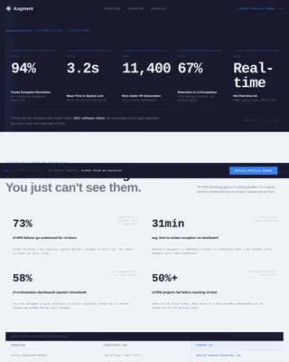 Augment - AR-Enhanced RPA Comparison Table Landing Page Template