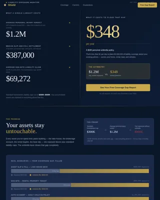 Bastion — Premium Insurance Gap Landing Page Template