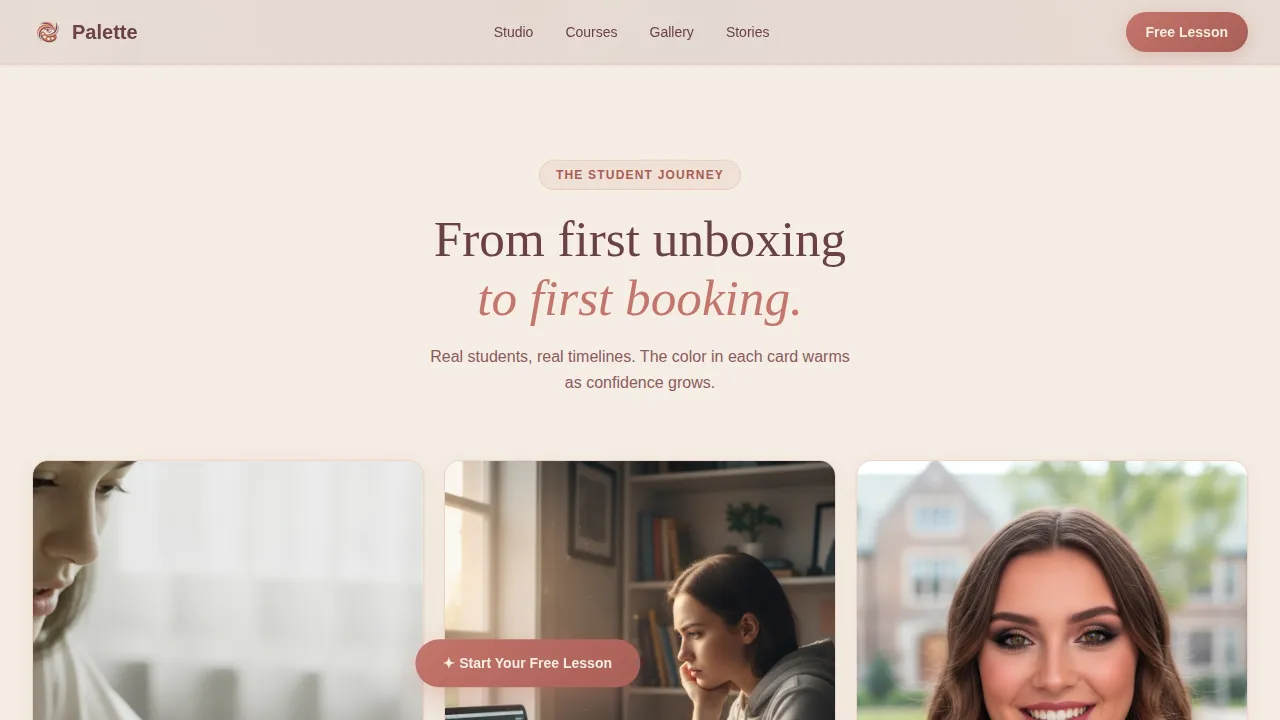 Artistry — Natural Beauty Makeup Landing Page Template
