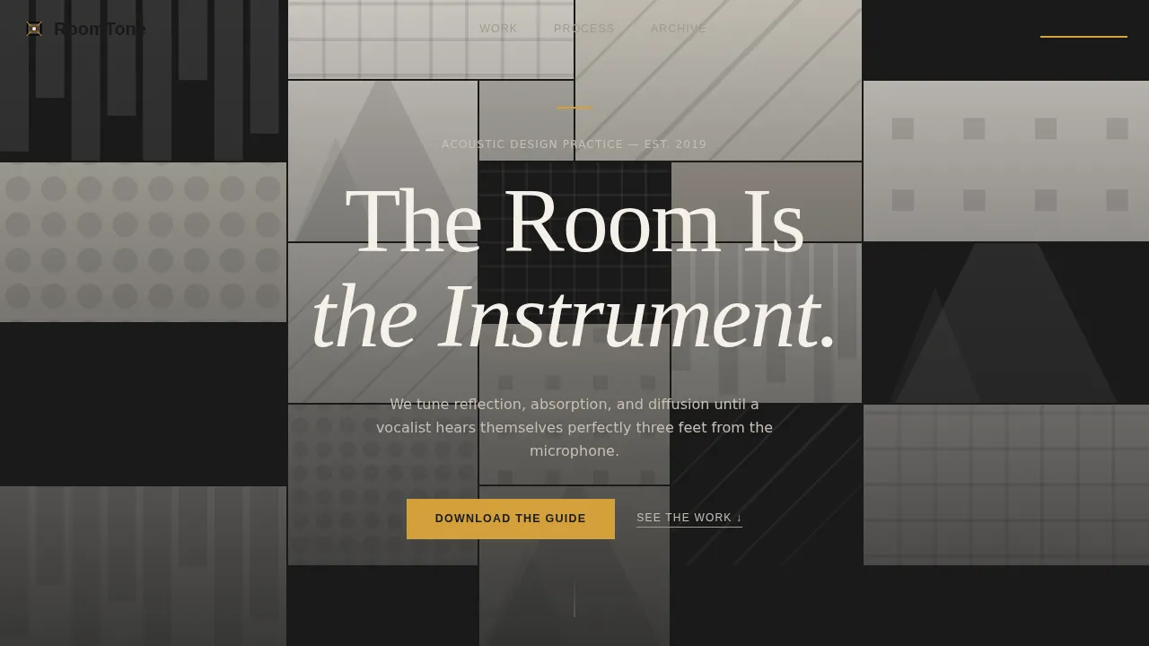 Acoustic & Specialty Design Blog Website Template