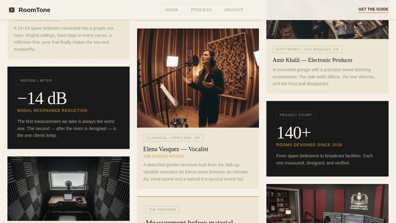 Acoustic & Specialty Design Blog Website Template