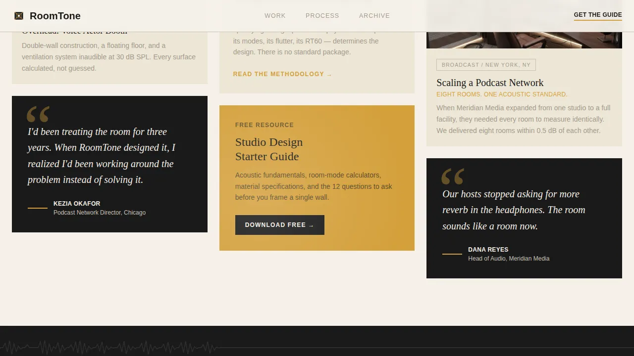 Acoustic & Specialty Design Blog Website Template