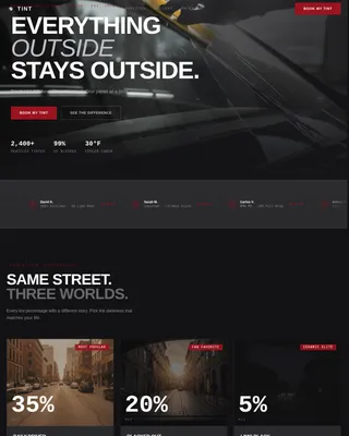 Glaze — Premium Window Tinting Landing Page Template