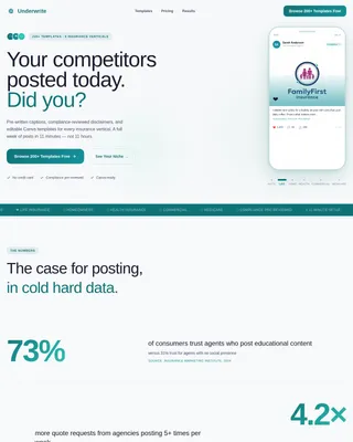 Insurance Digital Presence Reviews Website Template