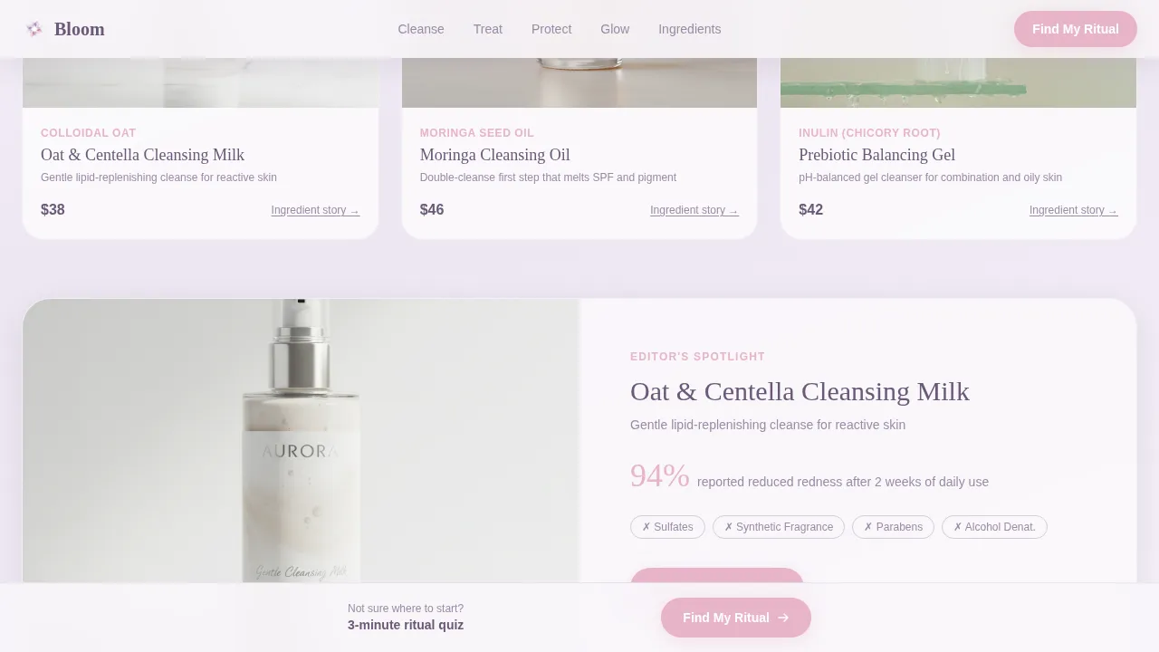 Beauty & Cosmetics Brand Blog Website Template