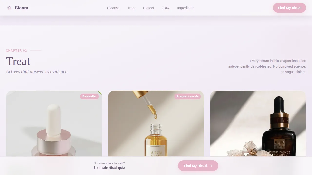 Beauty & Cosmetics Brand Blog Website Template