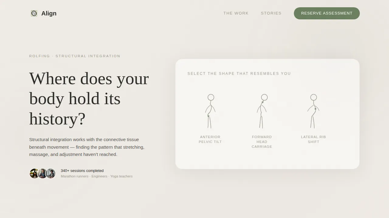 Wellness Modalities Booking Website Template
