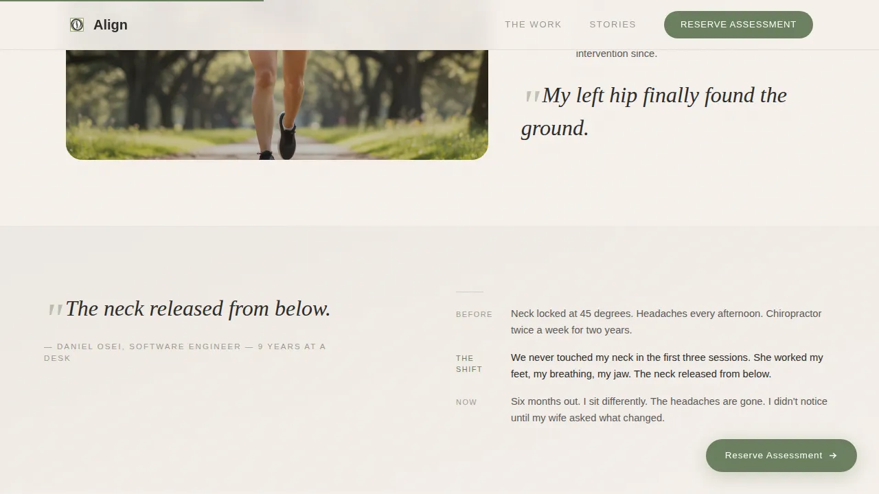 Wellness Modalities Booking Website Template