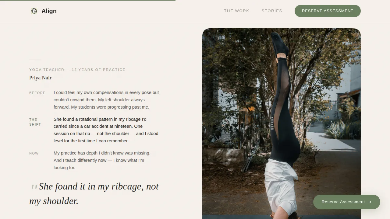 Wellness Modalities Booking Website Template