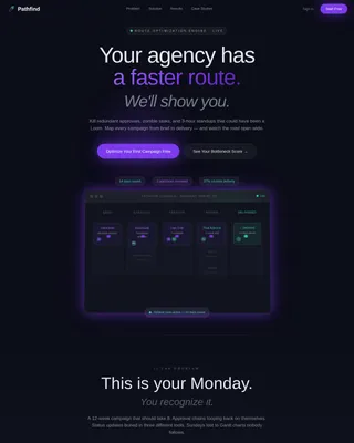 Pathfind — Streamlined Workflow Landing Page Template