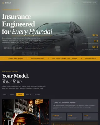Shield - Specialist Hyundai Coverage Landing Page Template