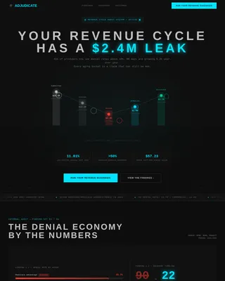 Adjudicate — Streamlined Claims Processing Landing Page Template