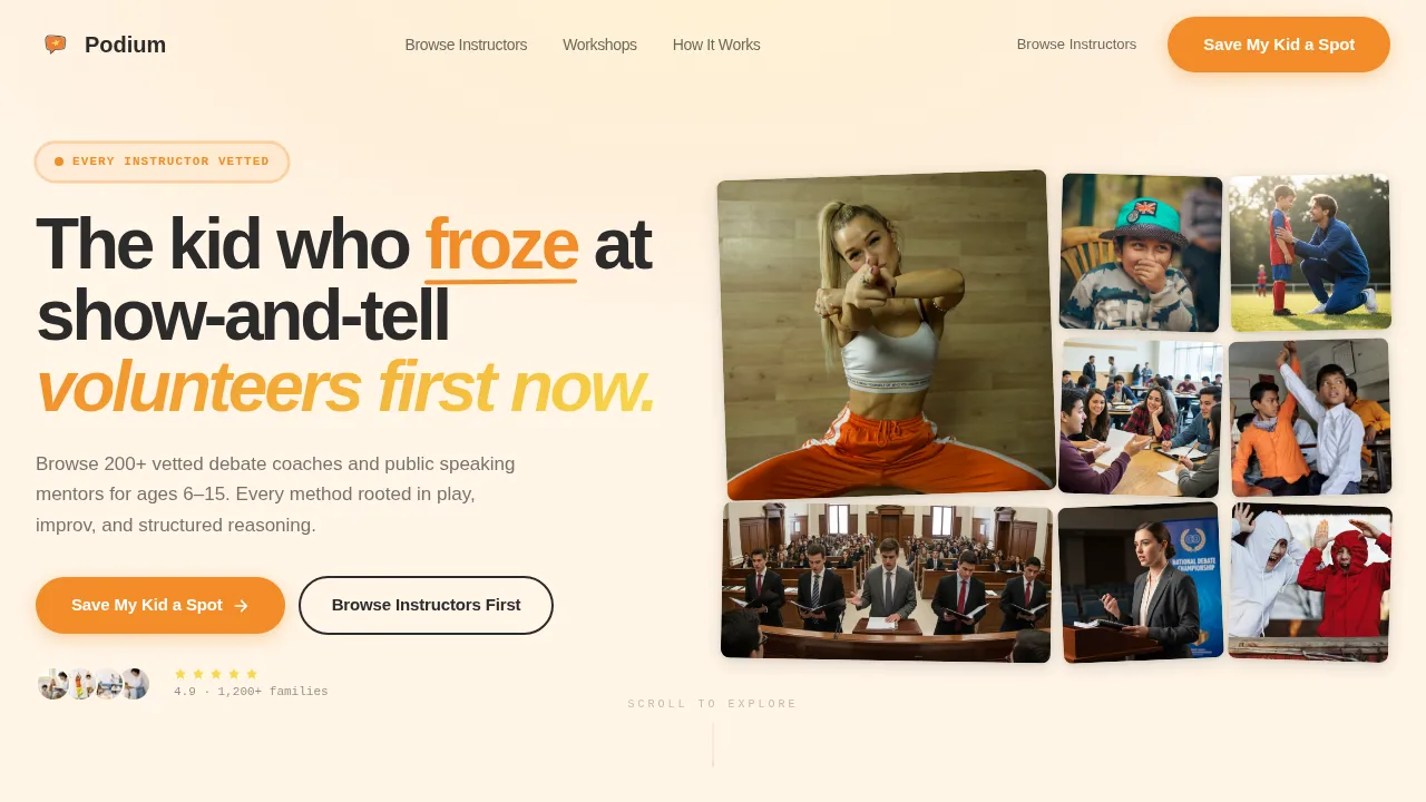 Kids Debate & Public Speaking Directory Website Template