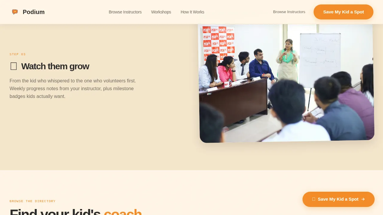 Kids Debate & Public Speaking Directory Website Template