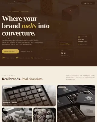 Bonbon - Artisan Corporate Chocolate Landing Page Template