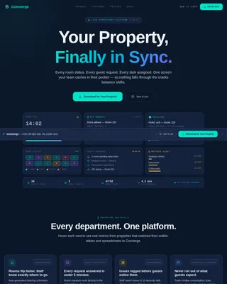 Hospitality Software Maintenance Website Template