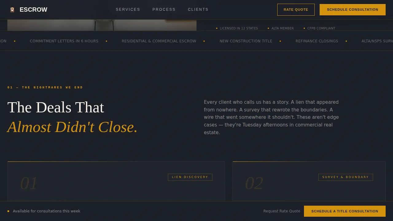 Real Estate & Property Law Booking Website Template