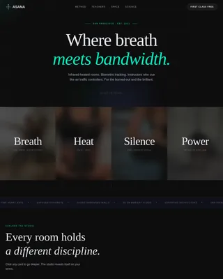 Asana — Serene Wellness Studio Landing Page Template