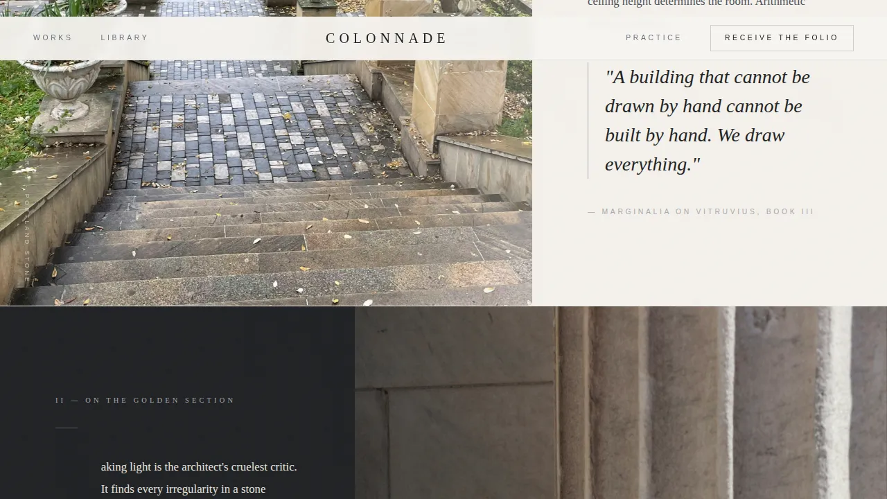 Neo-Classical Architecture Blog Website Template