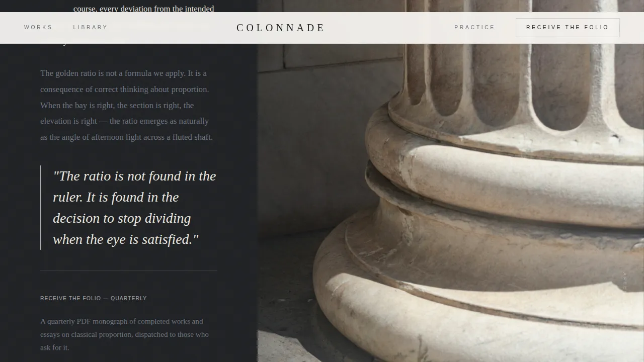 Neo-Classical Architecture Blog Website Template