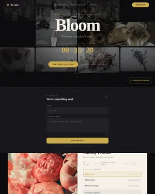 Blossom — Luxe Flower Delivery Landing Page Template