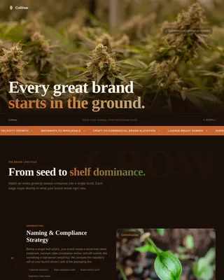 Harvest — Compliance Cannabis Operations Landing Page Template