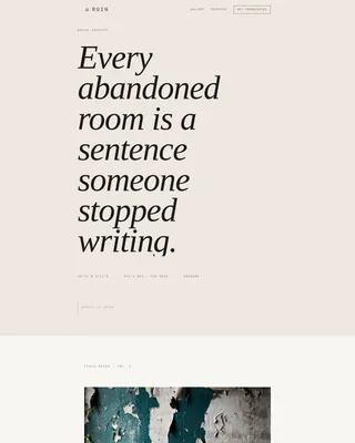 Capture — Urban Exploration Photography Landing Page Template