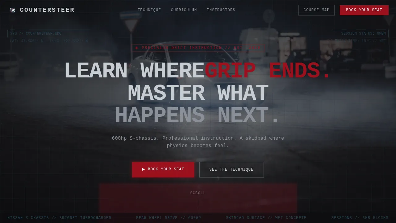 Apex — Advanced Racing Instruction Landing Page Template