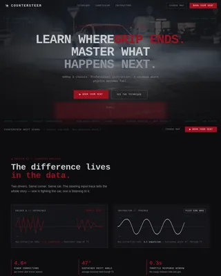 Apex — Advanced Racing Instruction Landing Page Template